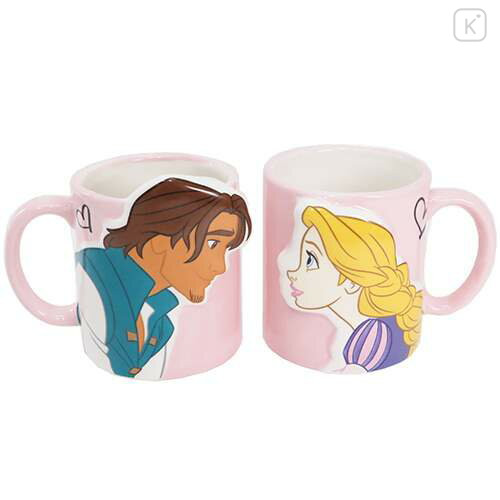 Japan Disney Kiss Pair Mug Set - Rapunzel & Fylnn - 1