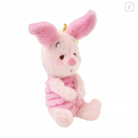 Japan Disney Store Fluffy Plush Keychain - Piglet : Sleepy - 2