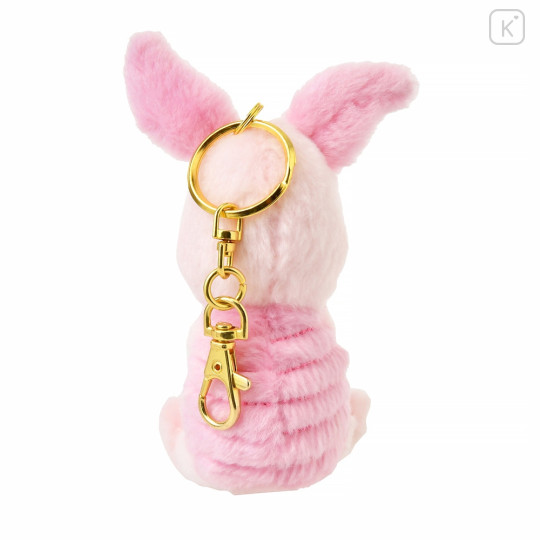 Japan Disney Store Fluffy Plush Keychain - Piglet : Sleepy - 4