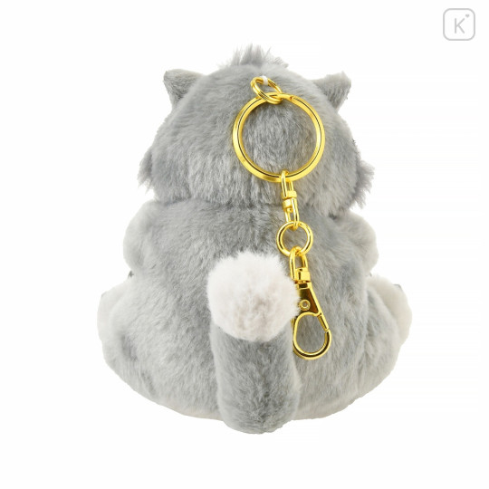 Japan Disney Store Fluffy Plush Keychain - Lucifer Cat : Sleepy - 4