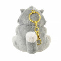 Japan Disney Store Fluffy Plush Keychain - Lucifer Cat : Sleepy - 4