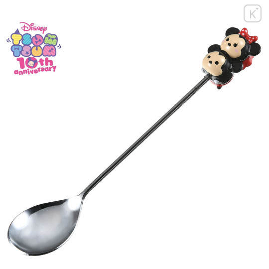 Japan Disney Store Tsum Tsum Dessert Spoon - Mickey & Minnie : 10th Anniversary - 1