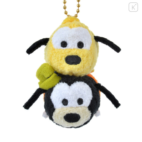 Japan Disney Store Tsum Tsum Plush Keychain - Goofy & Pluto / 10th Anniversary - 2