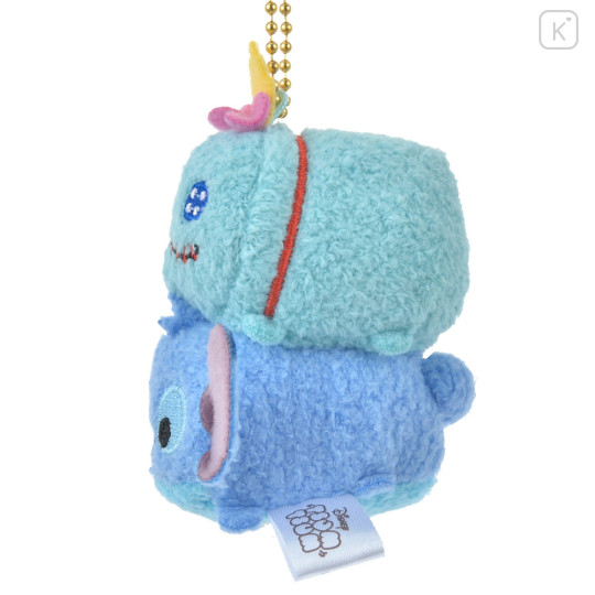 Japan Disney Store Tsum Tsum Plush Keychain - Stitch & Scrump : 10th Anniversary - 3