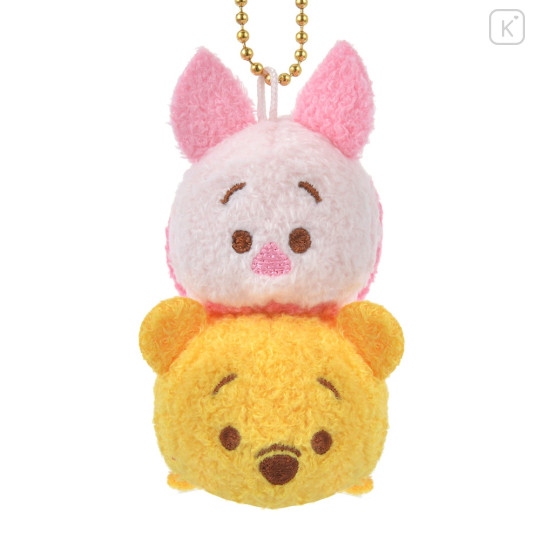 Japan Disney Store Tsum Tsum Plush Keychain - Pooh & Piglet : 10th Anniversary - 2