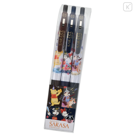 Japan Disney Store Sarasa Clip Gel Pen Set - Pooh Mickey Minnie Chip Dale / Party - 1