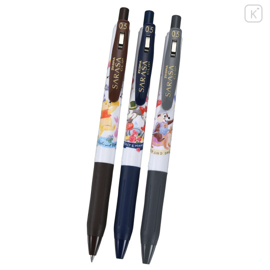 Japan Disney Store Sarasa Clip Gel Pen Set - Pooh Mickey Minnie Chip Dale / Party - 2