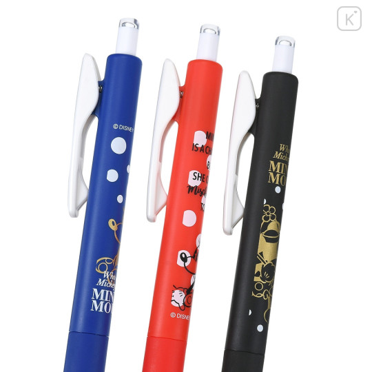 Japan Disney Store Sarasanano Clip Gel Pen Set - Minnie Mouse - 4