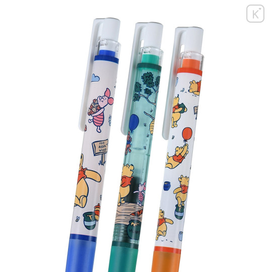 Japan Disney Store Juice Up Gel Pen 3pcs Set - Pooh & Piglet - 3