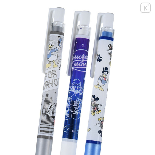 Japan Disney Store Juice Up Gel Pen 3pcs Set - Mickey Minnie Donald / Fun Night - 3
