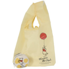 Japan Disney Eco Shopping Bag - Pooh & Balloon / Light Yellow