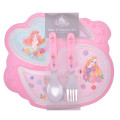 Japan Disney Store Kids Food Tray & Spoon & Fork - Princess Ariel & Rapunzel & Cinderella - 2