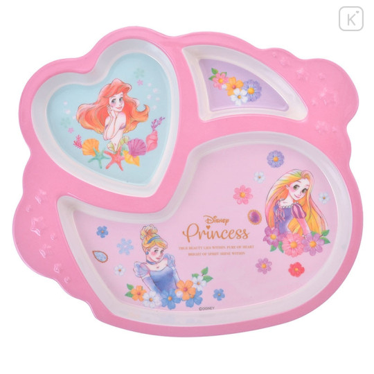 Japan Disney Store Kids Divided Dinnerware Set - Princess Ariel & Rapunzel & Cinderella - 3