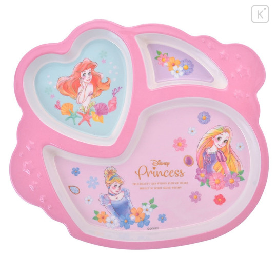 Japan Disney Store Kids Food Tray & Spoon & Fork - Princess Ariel & Rapunzel & Cinderella - 3