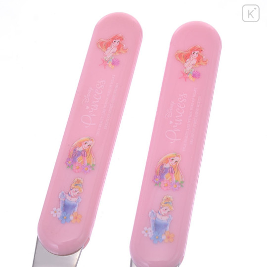 Japan Disney Store Kids Food Tray & Spoon & Fork - Princess Ariel & Rapunzel & Cinderella - 5