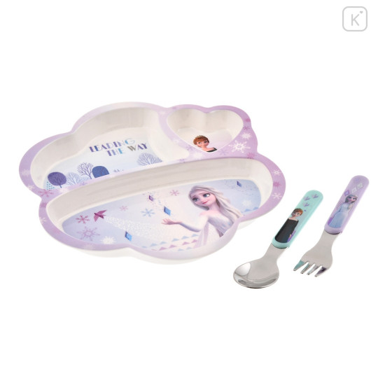 Japan Disney Store Kids Divided Dinnerware Set - Frozen Anna & Elsa Queen - 4