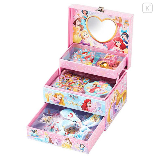 Japan Disney Chest with Drawers & Secret Kids Accessories - Princess / Ariel Rapunzel Belle Jasmine - 1