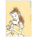 Japan Disney 3 Pockets A4 Clear File - Beauty and the Beast : Belle - 1