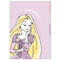 Japan Disney 3 Pockets A4 Clear File - Rapunzel - 1