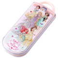 Japan Disney Bento Lunch Trio Cutlery Set - Princess : Ariel Rapunzel Belle Jasmine - 2