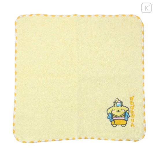 Japan Sanrio Embroidered Towel Handkerchief - Pompompurin : Yukata Hot Spring - 1
