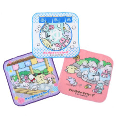 Japan Sanrio Towel Handkerchief Set - Characters / Yukata Hot Spring