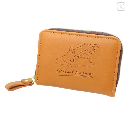 Japan San-X Pass Case Holder - Rilakkuma : Caramel Brown - 1
