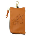 Japan San-X Pass Case Holder & Reel Keychain - Rilakkuma : Caramel Brown - 1