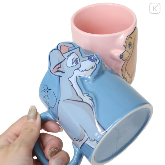 Japan Disney Kiss Pair Mug Set - Lady & Tramp - 3