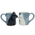 Japan Kiss Pair Mug Set - Cat - 1