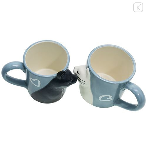 Japan Kiss Pair Mug Set - Cat - 2