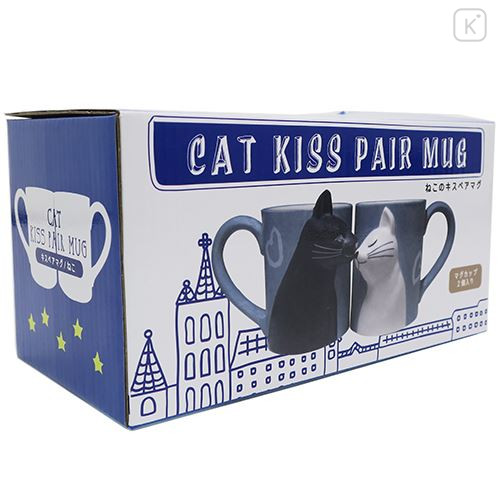 Japan Kiss Pair Mug Set - Cat - 5