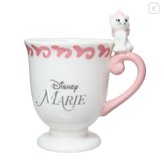 Japan Disney Ceramic Mug with Nokkari Figure - Marie Cat - 1