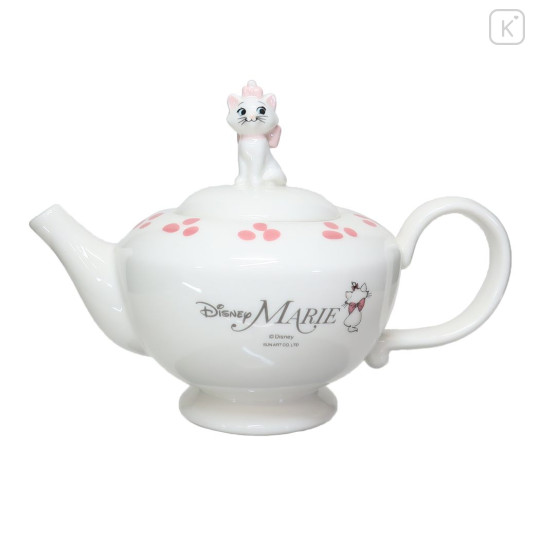 Japan Disney Ceramic Teapot with Nokkari Figure - Marie Cat - 1