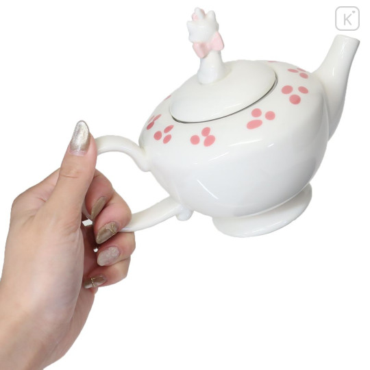 Japan Disney Ceramic Teapot with Nokkari Figure - Marie Cat - 2
