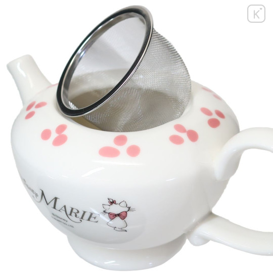 Japan Disney Ceramic Teapot with Nokkari Figure - Marie Cat - 3