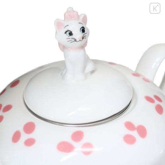 Japan Disney Ceramic Teapot with Nokkari Figure - Marie Cat - 4