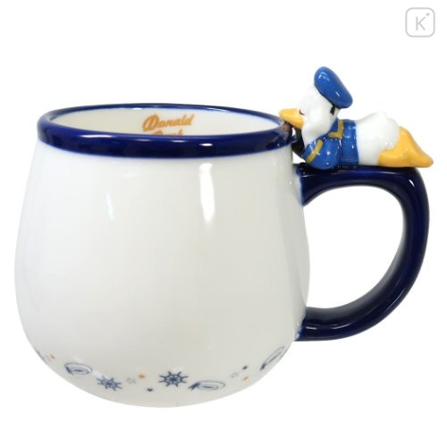 Japan Disney Ceramic Mug with Nokkari Figure - Donald Duck - 1