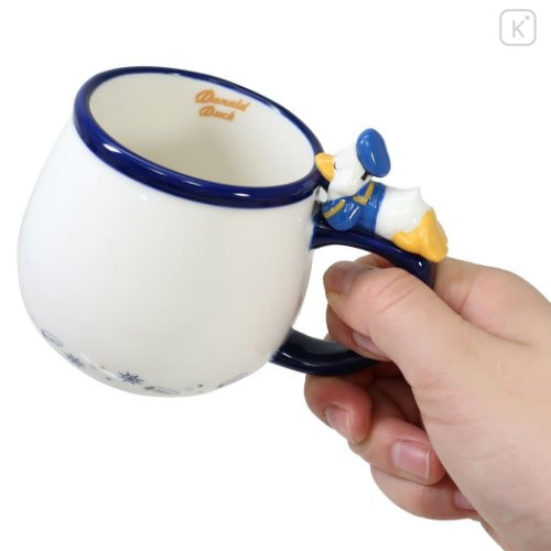 Japan Disney Ceramic Mug with Nokkari Figure - Donald Duck - 2