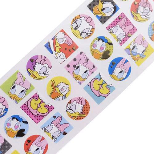 Japan Disney Sticker - Donald & Daisy Face - 2