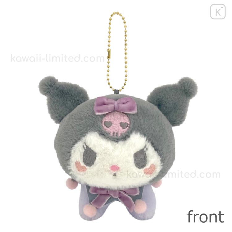 Kuromi Rubber Mascot Charm Ball Chain Key Chain Japan Kawaii Sanrio Japan