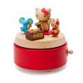 Japan Sanrio Original Wooden Music Box - Hello Kitty / Lucky - 1