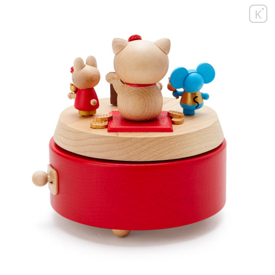 Japan Sanrio Original Wooden Music Box - Hello Kitty / Lucky - 2