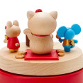 Japan Sanrio Original Wooden Music Box - Hello Kitty / Lucky - 4