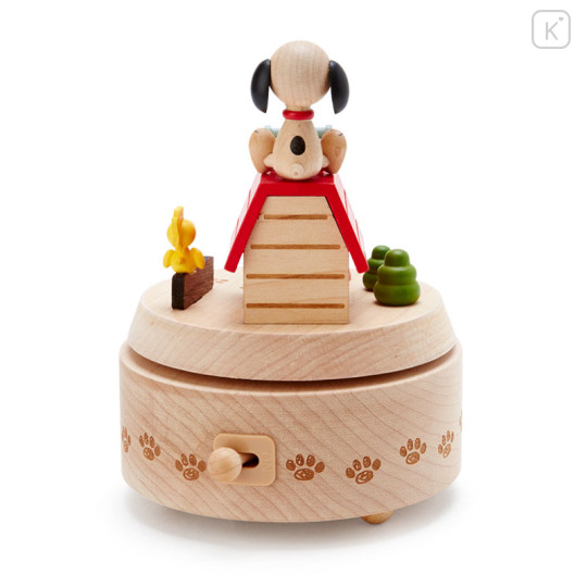 Japan Sanrio Wooden Music Box - Snoopy / House - 2