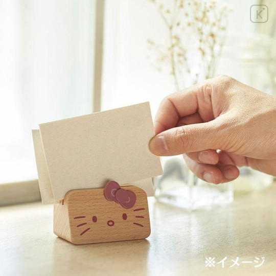 Japan Sanrio Wooden Memo Stand - Hello Kitty - 6