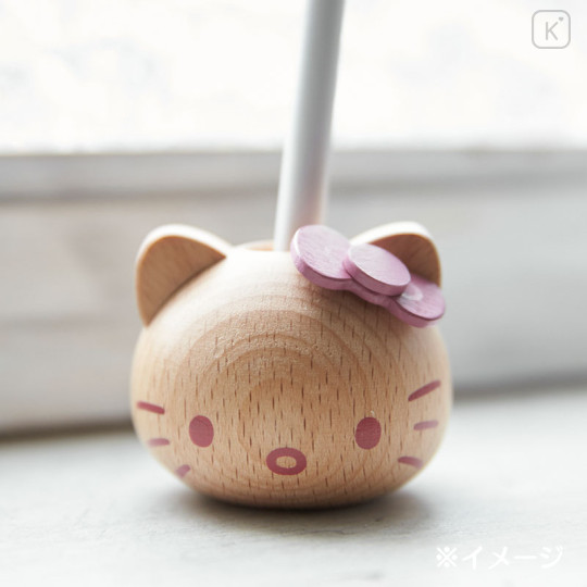 Japan Sanrio Wooden Pen Stand - Hello Kitty - 2