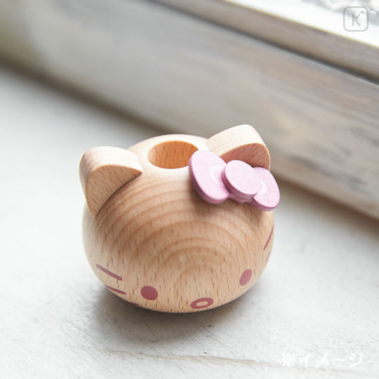 Japan Sanrio Wooden Pen Stand - Hello Kitty - 3