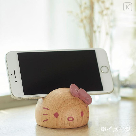 Japan Sanrio Wooden Smartphone Stand - Hello Kitty - 5