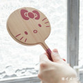 Japan Sanrio Wooden Hand Mirror - Hello Kitty - 3